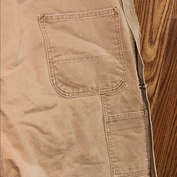 Vintage Carhartt Insulated Lined Winter Coveralls Size XXL 30L Regular Tan Brown - Picture 15 of 16